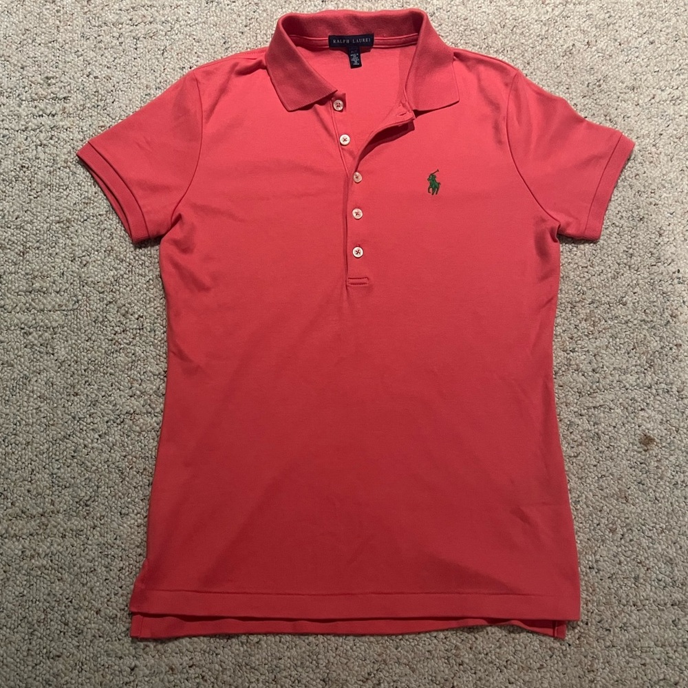 RALPH LAUREN WOMENS PINK POLO SHIRT SIZE MEDIUM